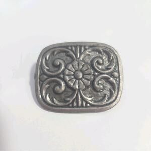 Vtg  OBI TINN Norway Pewter Brooch Pendant-Scandinavian Jewelry